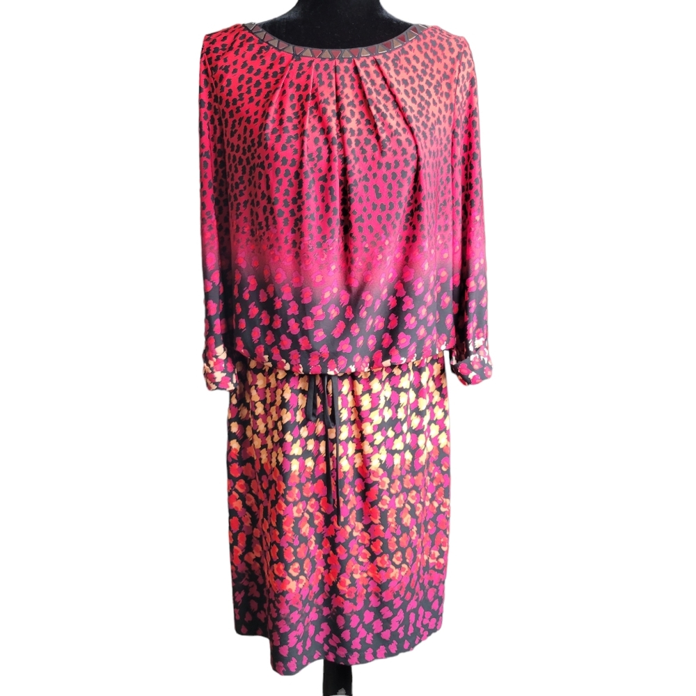 London Times Graphic Skirt Dress Womens Plus Sz‎ 14
